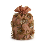 Load image into Gallery viewer, Coral floral potli bag
