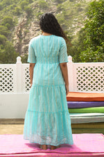 Load image into Gallery viewer, Livie Blue Tier Maxi Dress
