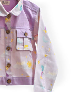 In the Sky' Lavender Cropped Jacket