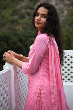 Load image into Gallery viewer, Neeru Pink Kurta-Skirt Set
