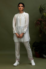 Load image into Gallery viewer, Handwoven Cotton Chanderi Sripes Pants
