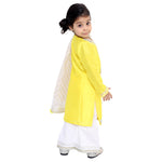 Load image into Gallery viewer, Yellow kurta with whit palazzo
