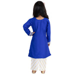 Load image into Gallery viewer, Royal Blue Gota Detailed A-Line Kurta with White Plalazzo
