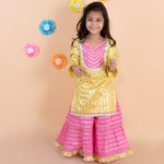 Load image into Gallery viewer, Yellow and Baby Pink Sharara Set
