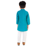 Load image into Gallery viewer, Blue Kurta set with pink patch
