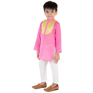 Baby Pink Kurta with White Pajama