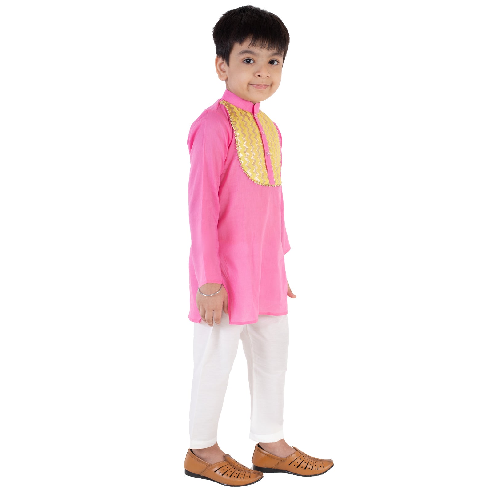 Baby Pink Kurta with White Pajama