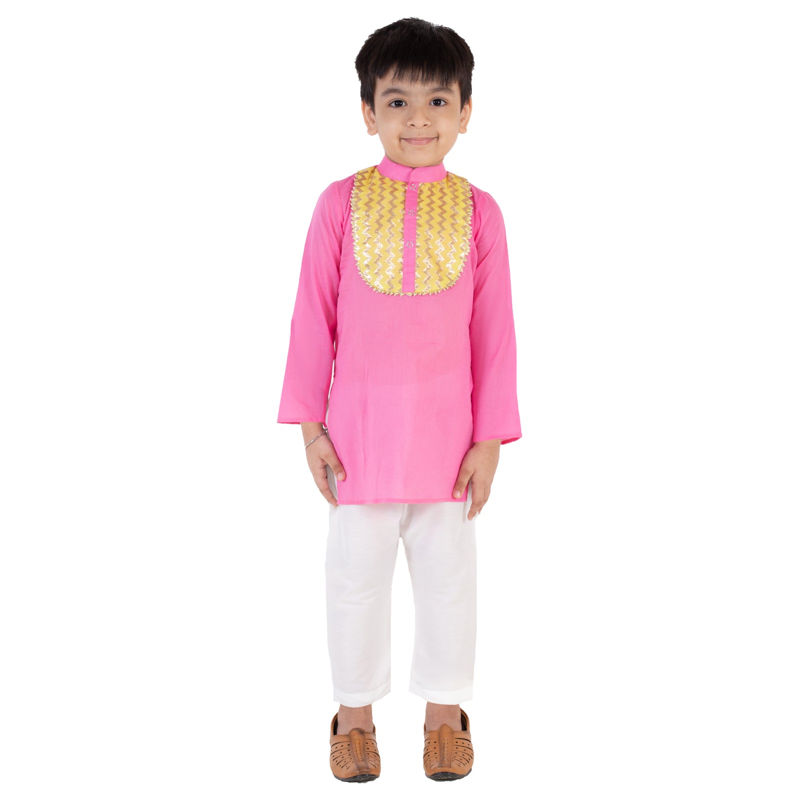 Baby Pink Kurta with White Pajama