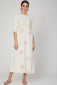 White lotus midi dress