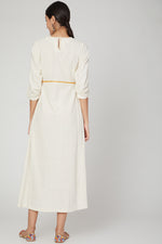 Load image into Gallery viewer, White lotus midi dress
