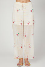 Load image into Gallery viewer, White lotus anarkali kurta pants set
