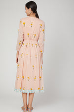 Load image into Gallery viewer, Pink sunset keyhole dress
