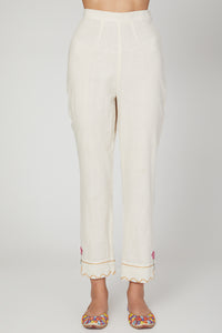 White lotus shirt - trousers set