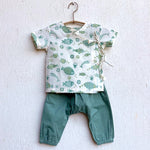 Load image into Gallery viewer, WHITEWATER KIDS UNISEX ORGANIC FISH PRINT TOP + MINT PANTS
