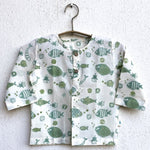 Load image into Gallery viewer, WHITEWATER KIDS UNISEX ORGANIC FISH PRINT TOP + MINT PANTS

