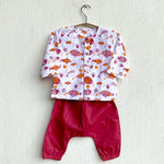 Load image into Gallery viewer, Organic Cotton Koi Red Bag - Kurta and Pyjama Pants Set
