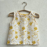 Load image into Gallery viewer, Organic Cotton Patang Yellow Jhabla and Yellow Pajama Pants Set
