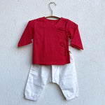 Load image into Gallery viewer, UNISEX ORGANIC RED ANGRAKHA &amp; WHITE PANTS
