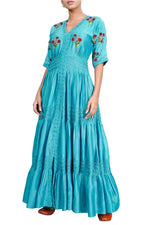 Load image into Gallery viewer, Spray Rose Knotted long dress
